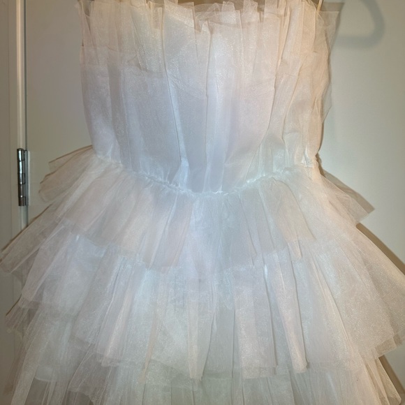 MABLE — AILEEN RUFFLE MINI TULLE DRESS - Picture 4 of 11